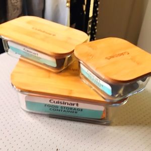 Cuisinart Food Bamboo Storage Containers 🚫NO BUNDLES 🚫